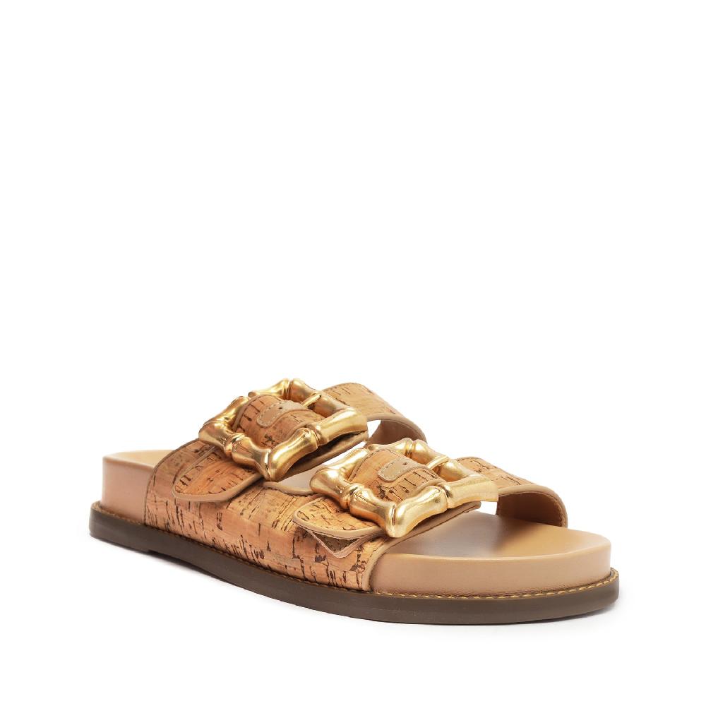 Schutz Enola Sporty Cork & Nappa Leather Sandal