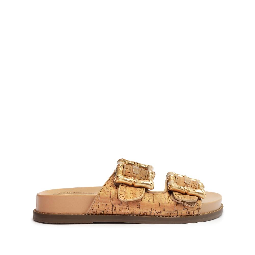schutz Enola Sporty Cork & Nappa Leather Sandal