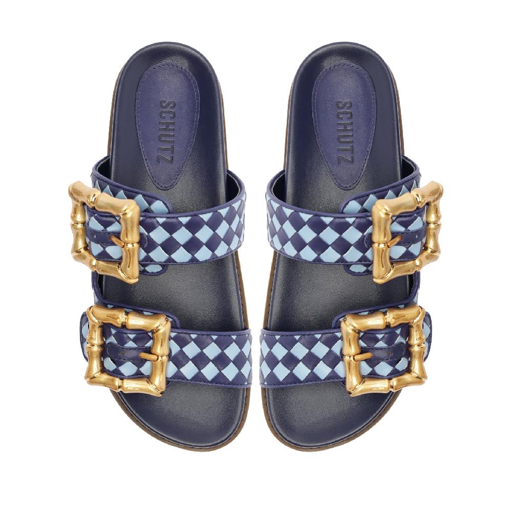 Schutz Enola Sporty Woven Leather Sandal