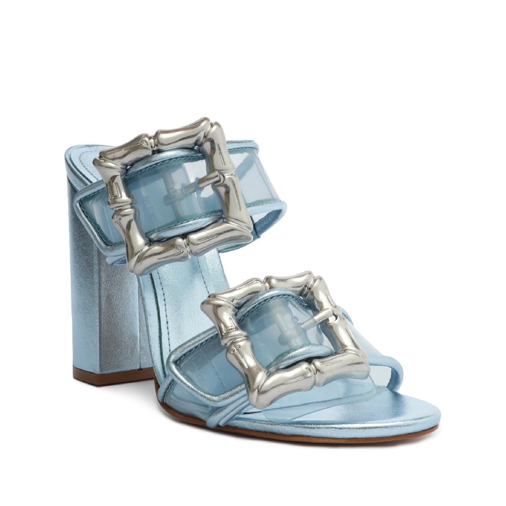 Schutz Enola Vinyl Leather Sandal