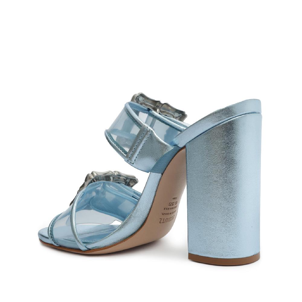 Schutz Enola Vinyl Leather Sandal