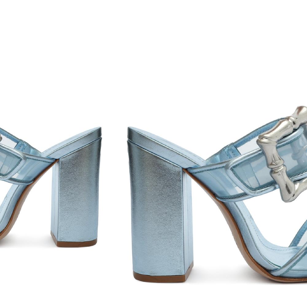 Schutz Enola Vinyl Leather Sandal