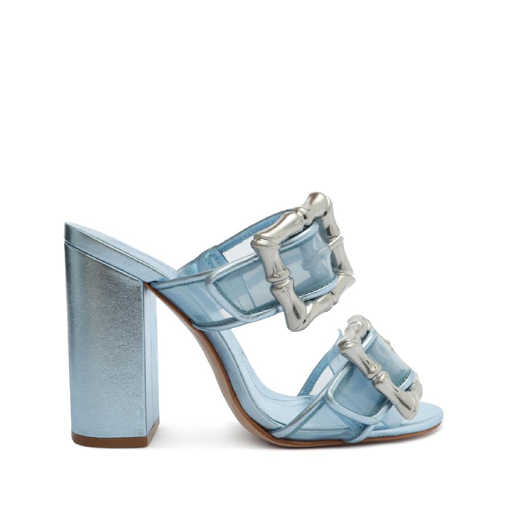 schutz Enola Vinyl Leather Sandal