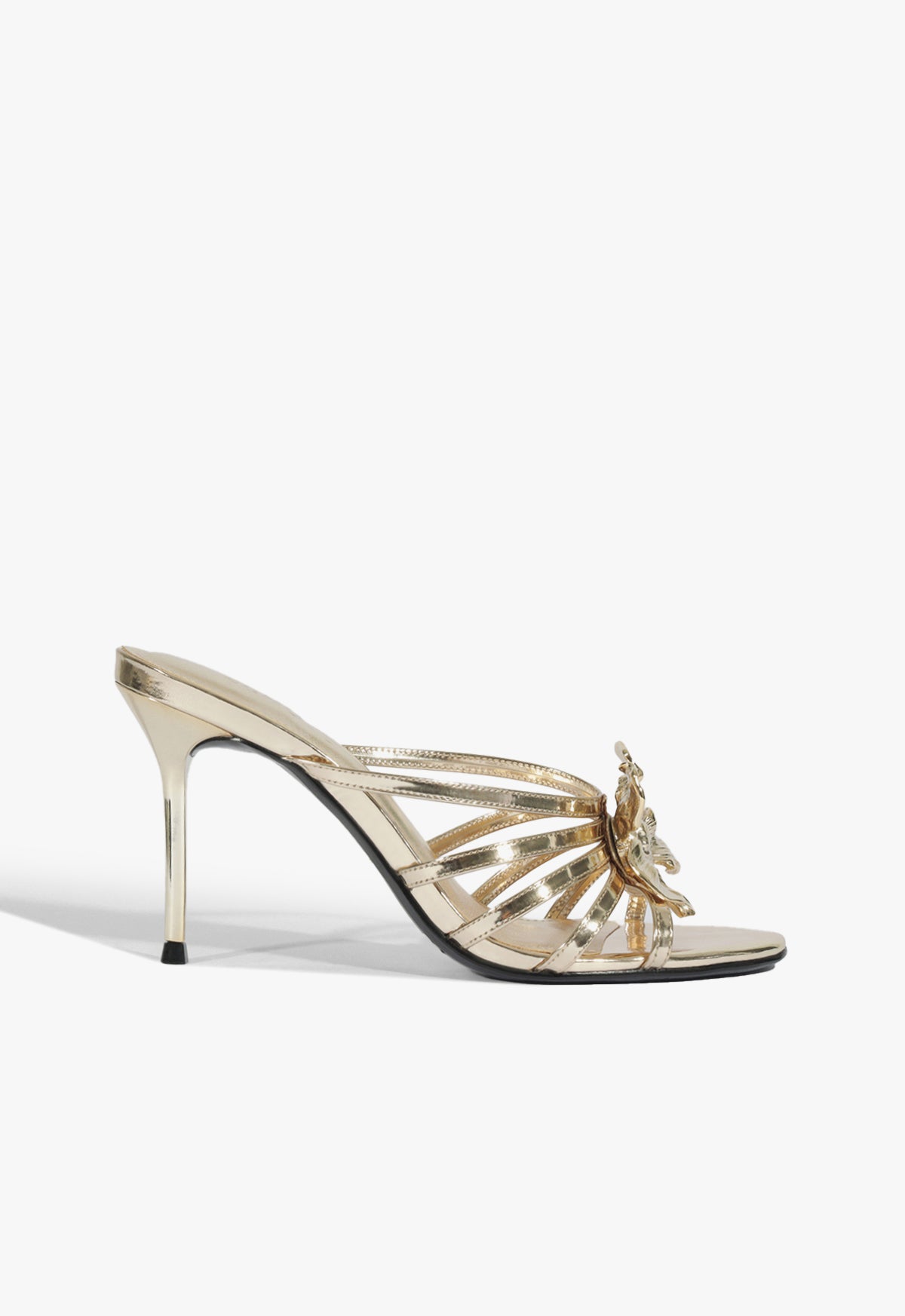 schutz Flora Mule Metallic Sandal