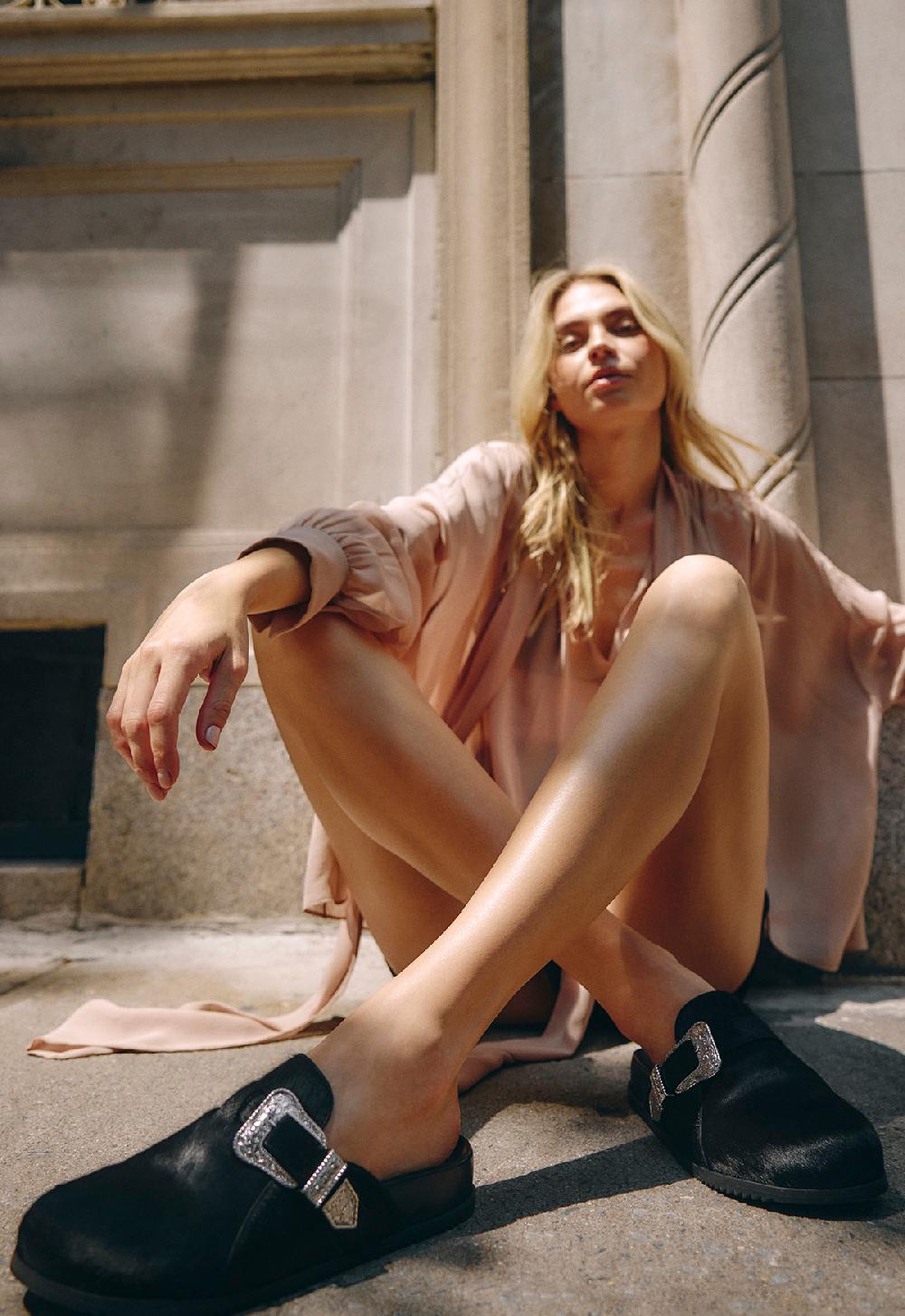 Schutz Grace Calf Hair Clog