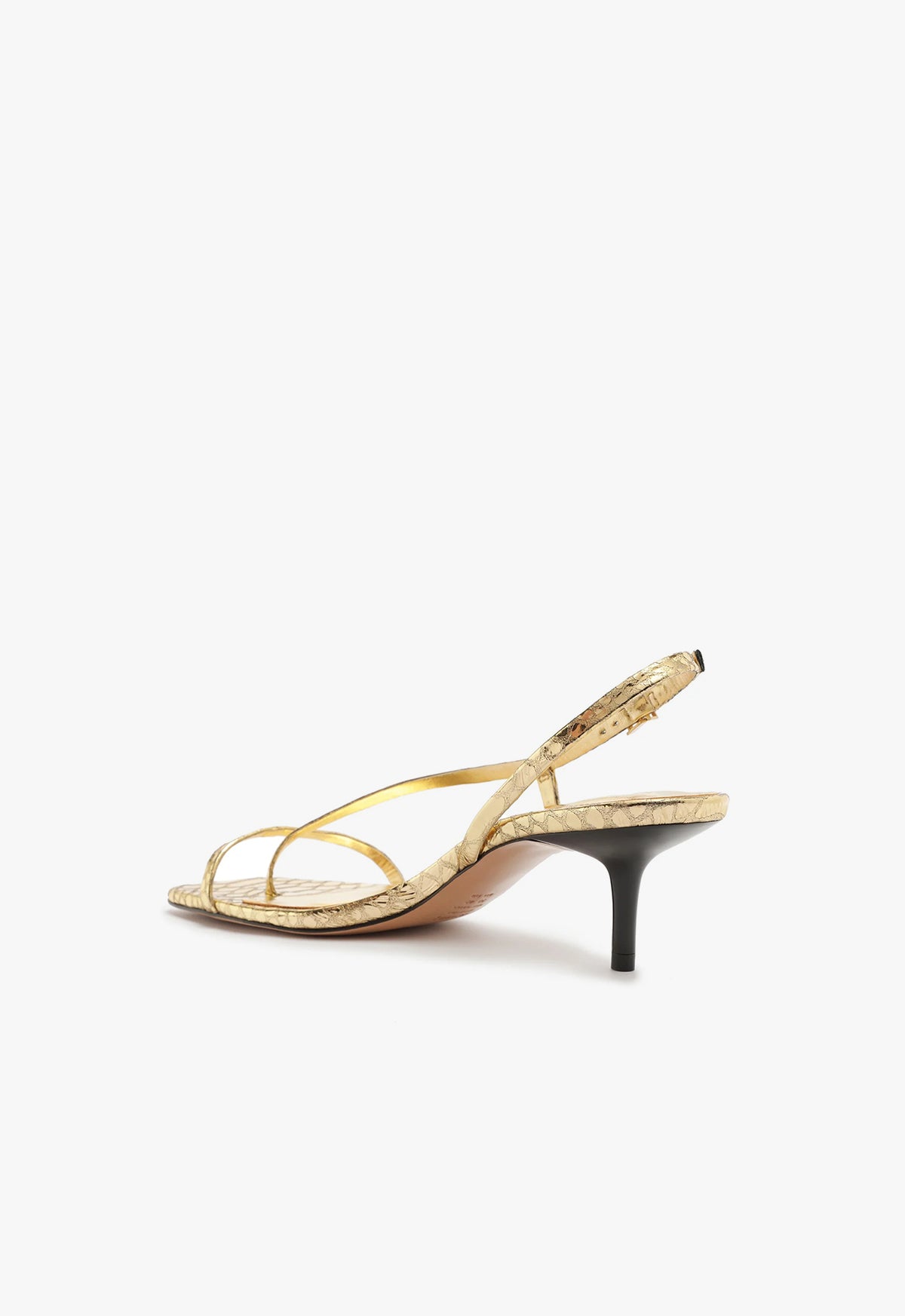 Schutz Heloise Metallic Leather Sandal