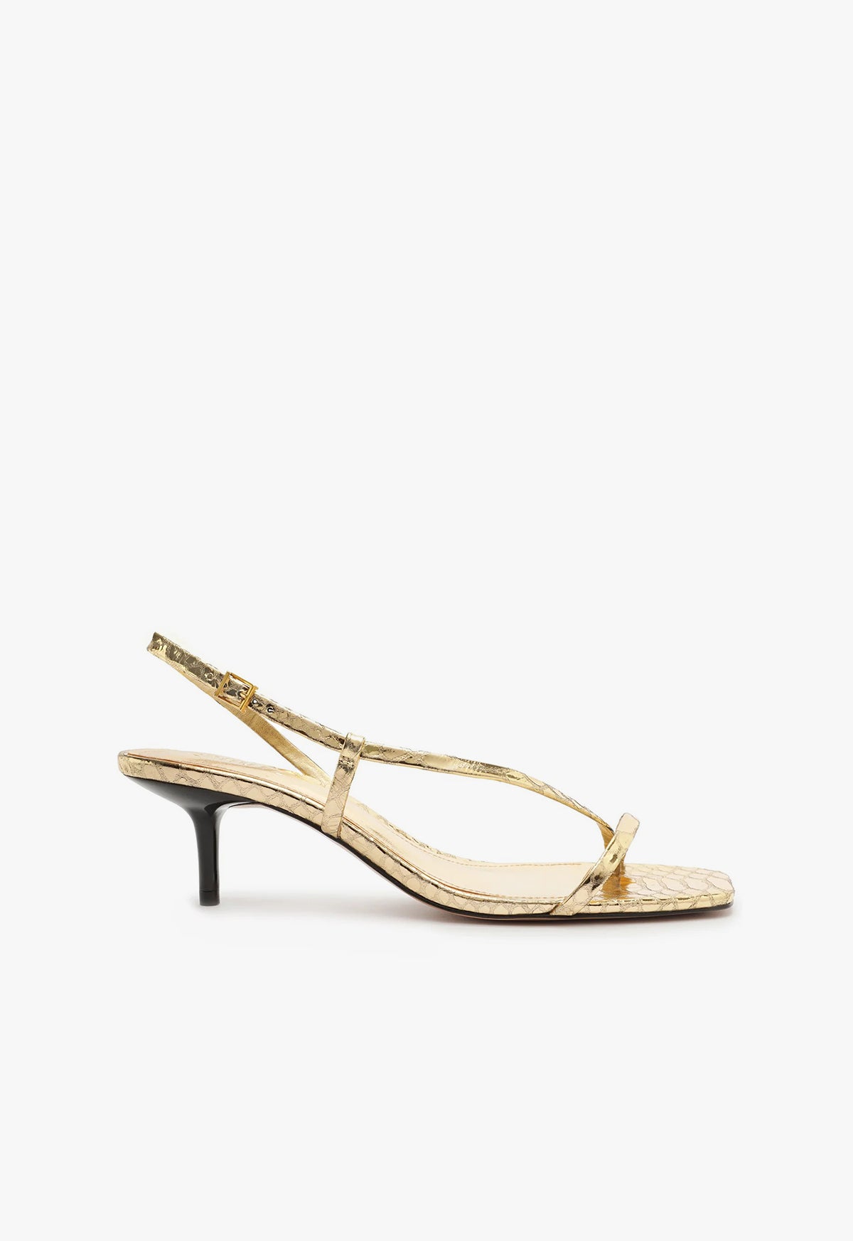 schutz Heloise Metallic Leather Sandal