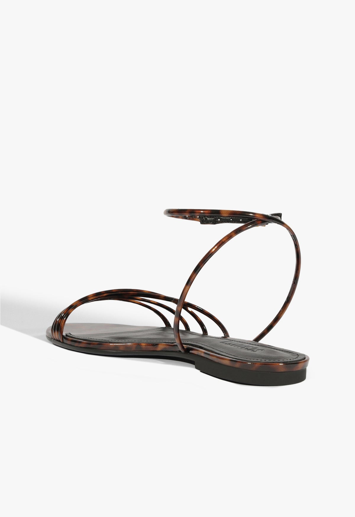 Schutz Inez Animal Print Leather Flat Sandal