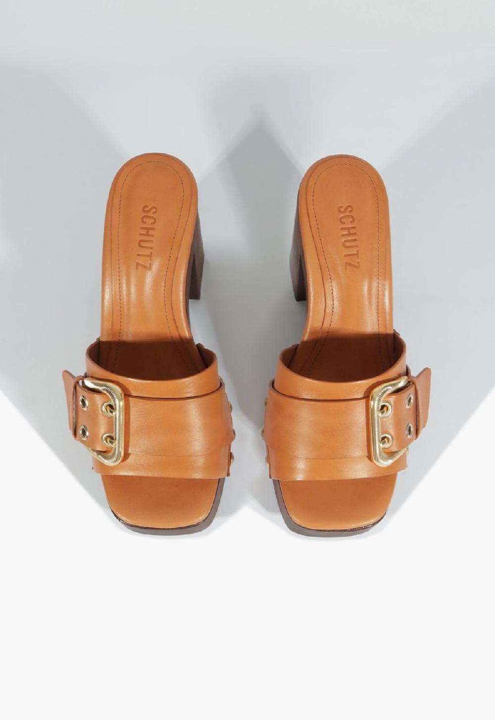 Schutz Irie Platform Leather Sandal
