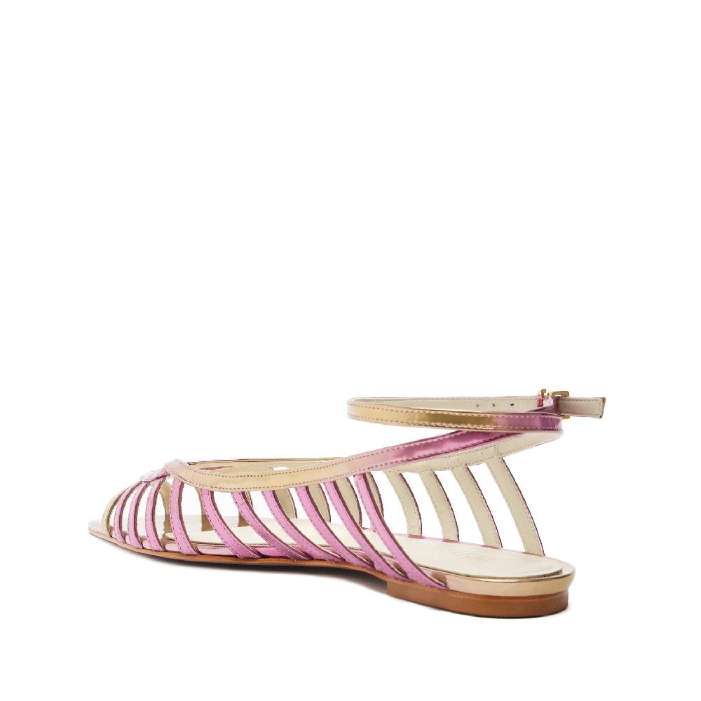 Schutz Iris Specchio Leather Flat