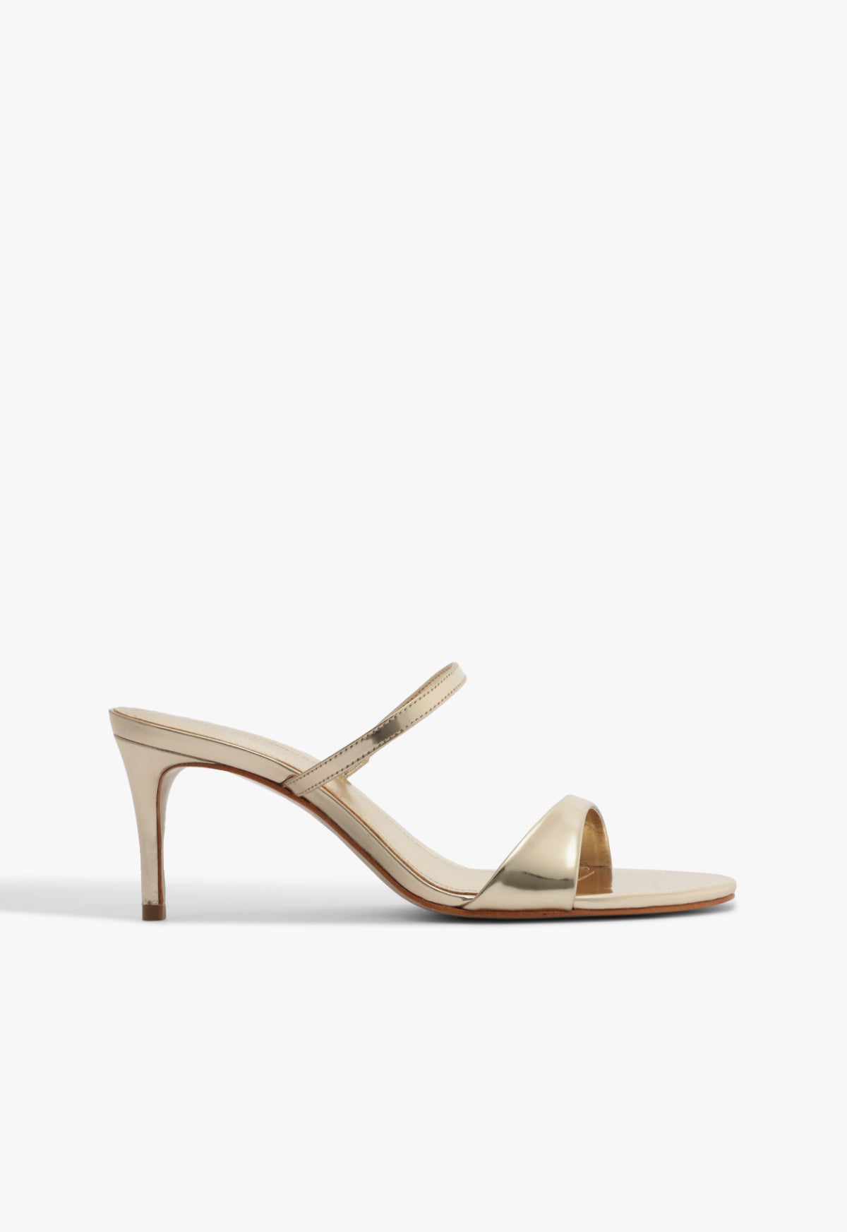 schutz Jessica Mid Mule Metallic Sandal