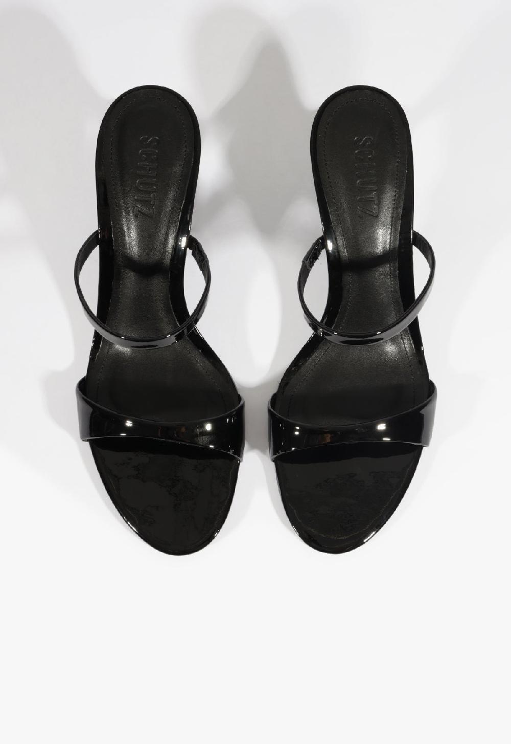 Schutz Jessica Mid Mule Patent Sandal