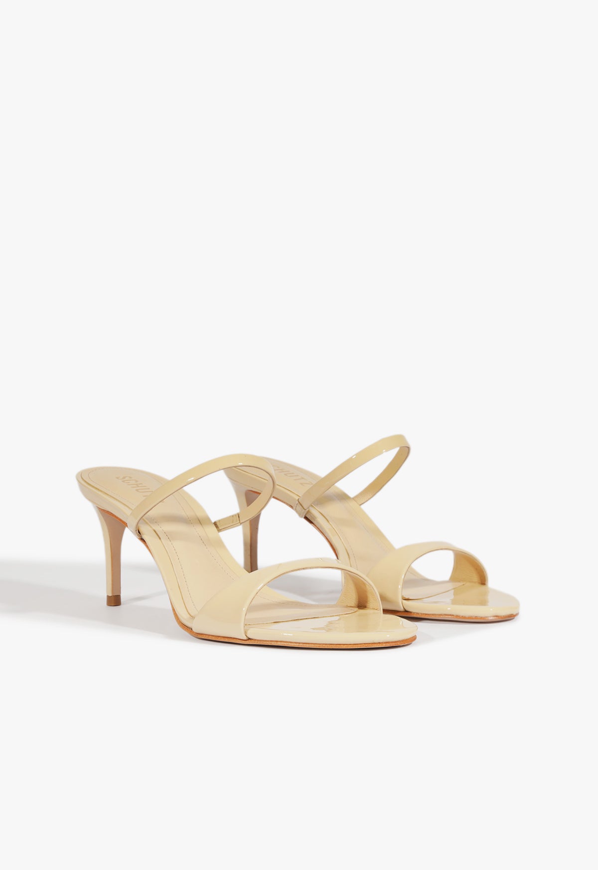 Schutz Jessica Mid Mule Patent Sandal