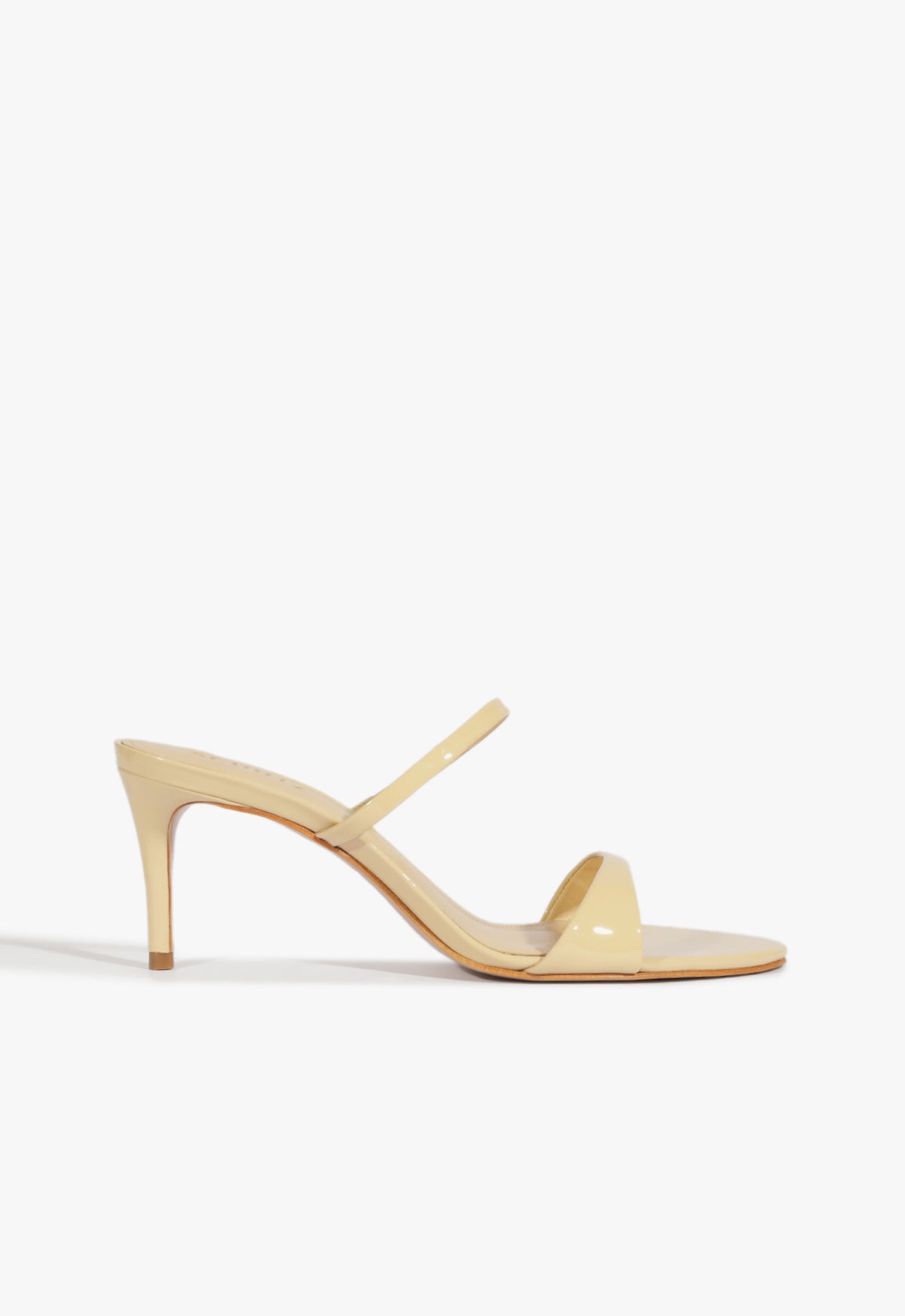 schutz Jessica Mid Mule Patent Sandal
