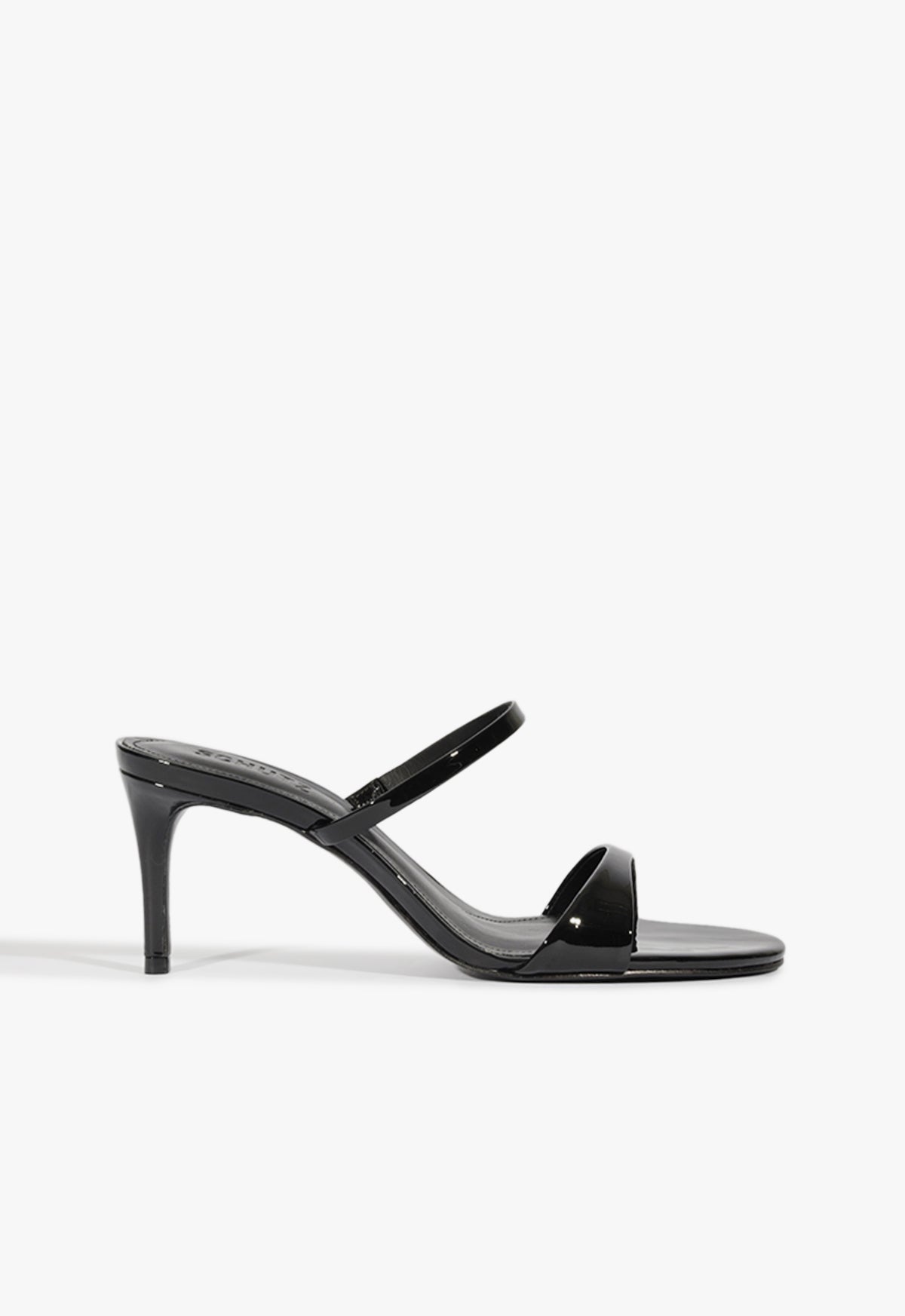 schutz Jessica Mid Mule Patent Sandal