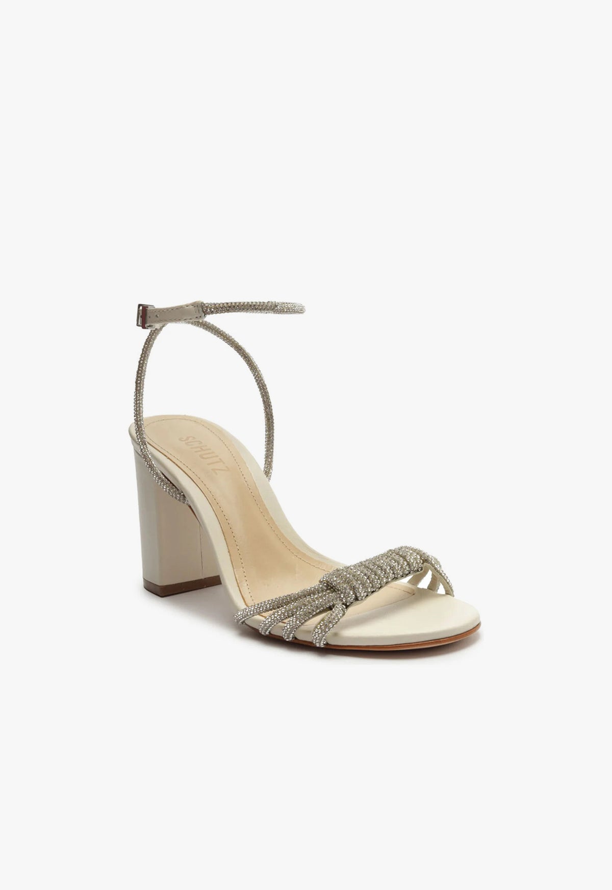 Schutz Jewell Block Nappa Leather Sandal