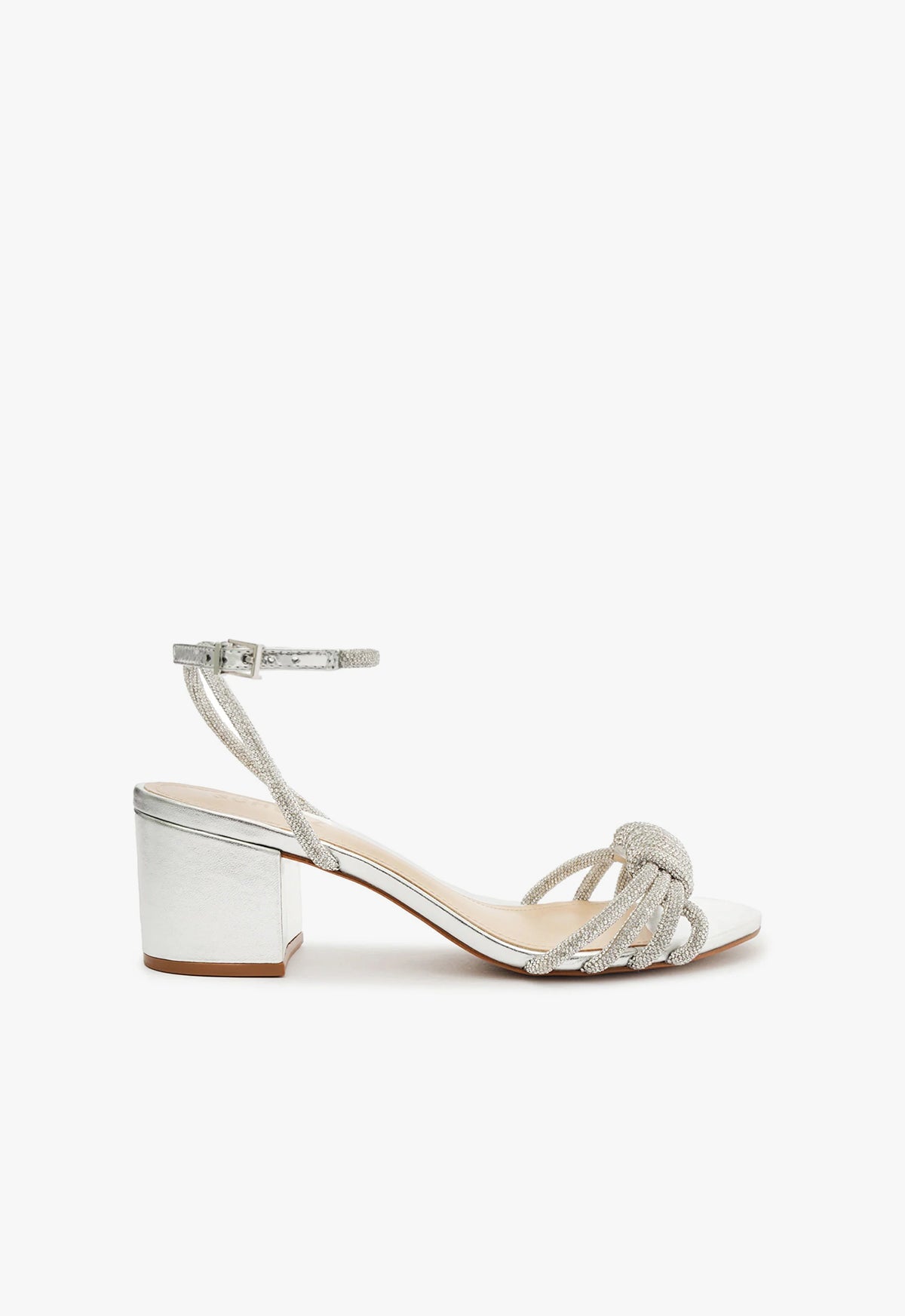 schutz Jewell Mid Block Nappa Leather Sandal