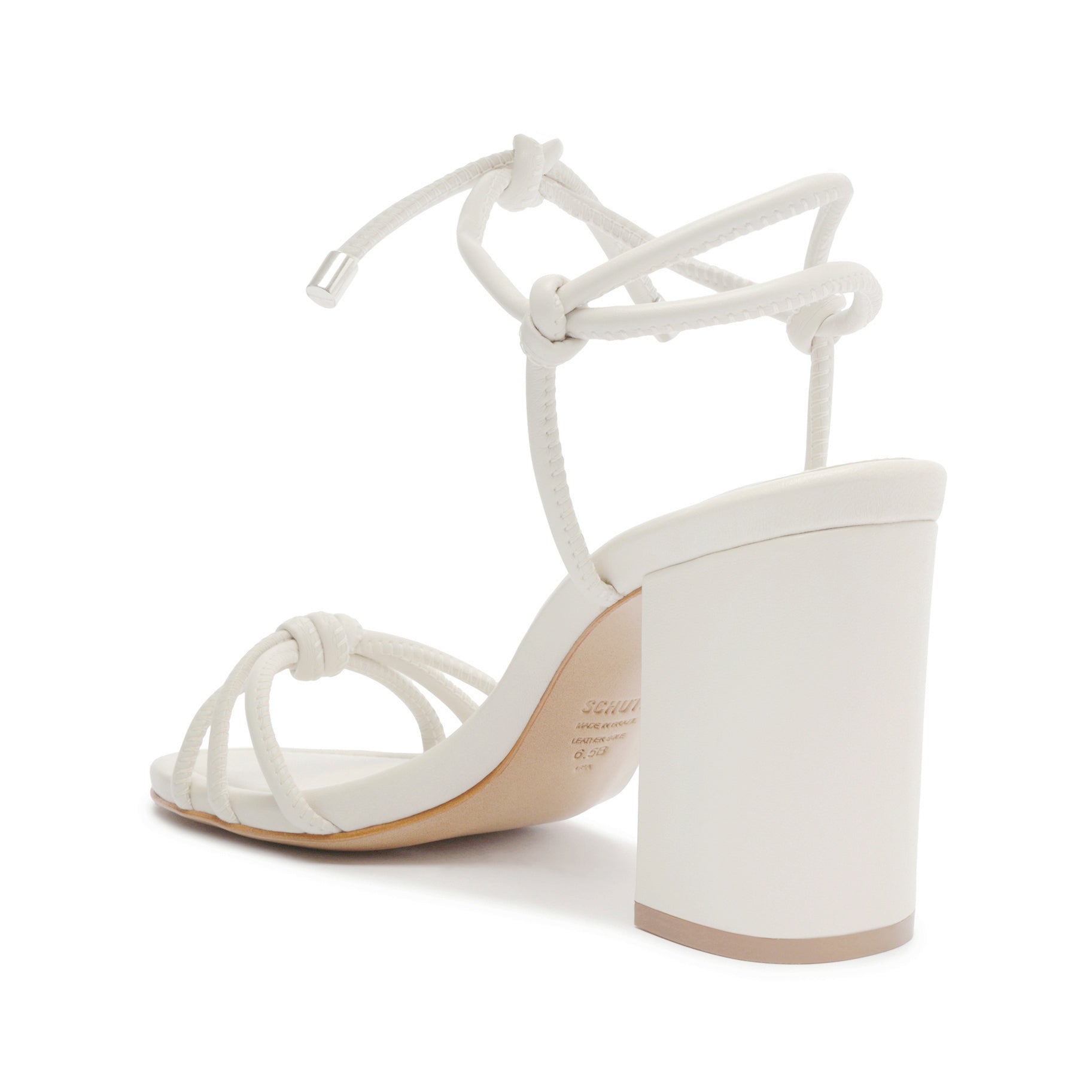 Schutz Kate High Block Leather Sandal