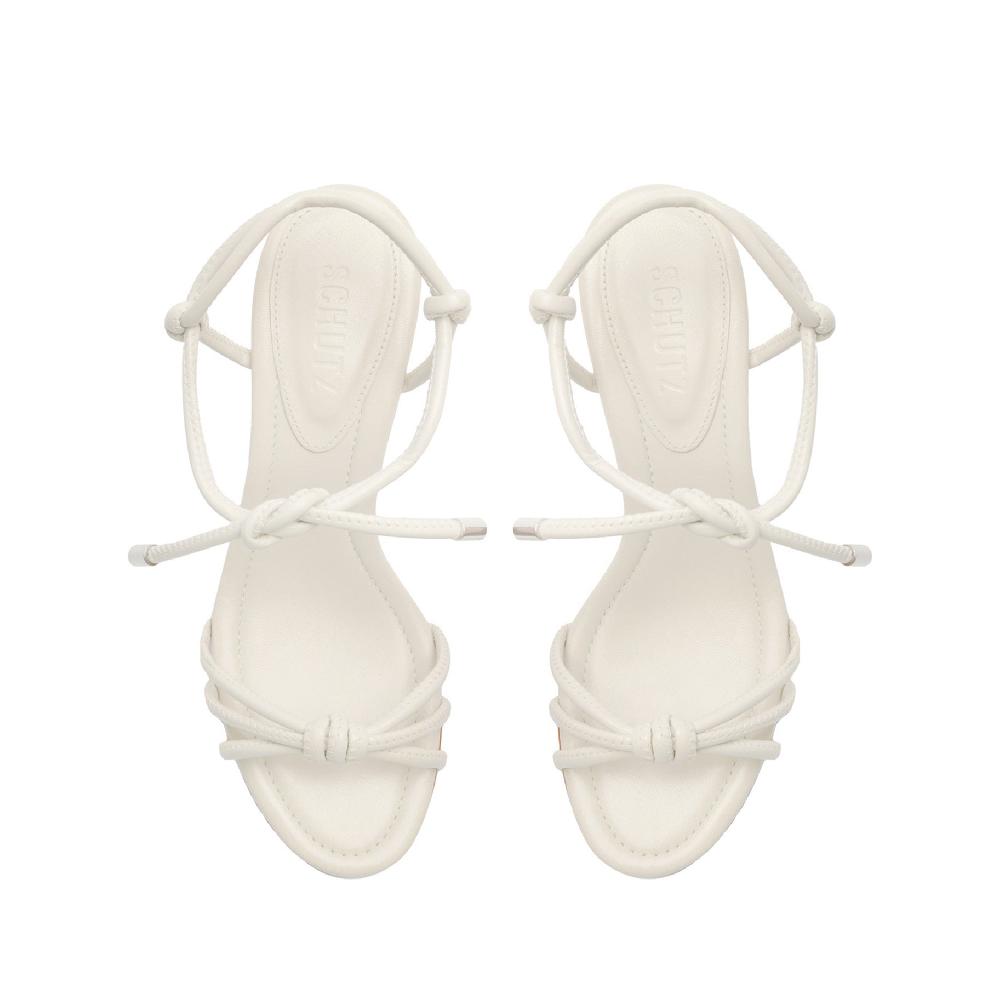 Schutz Kate High Block Leather Sandal