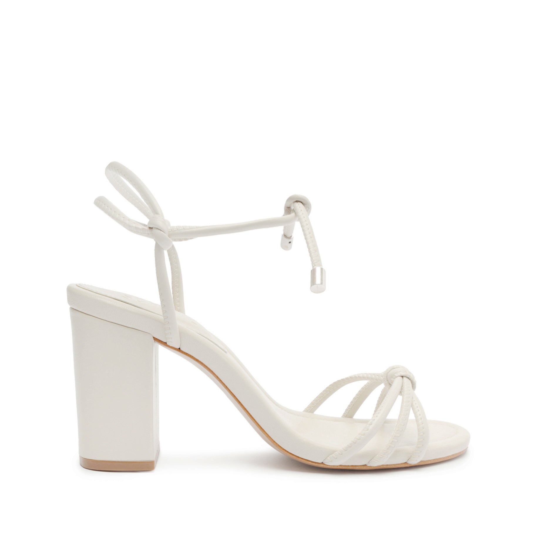 schutz Kate High Block Leather Sandal