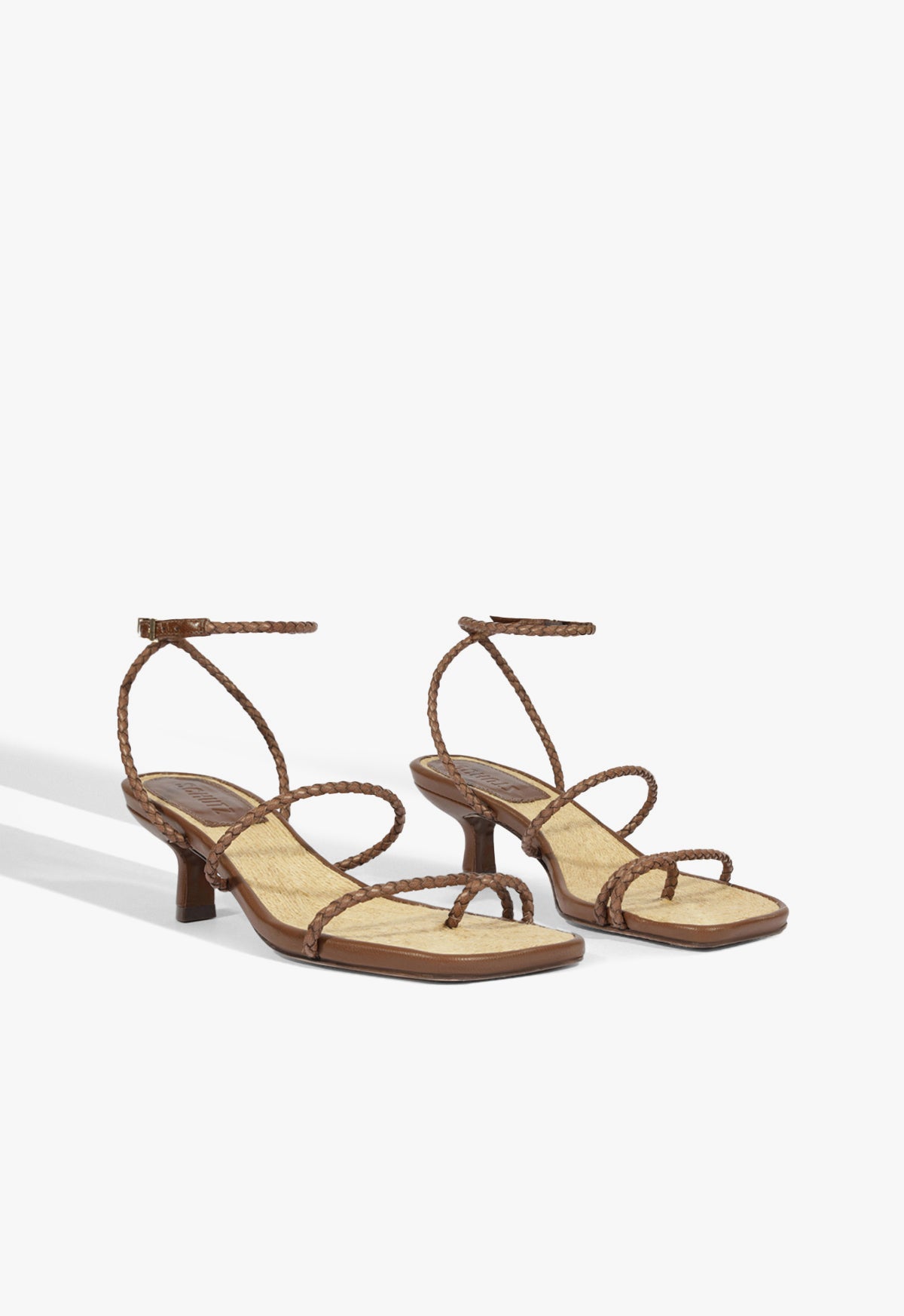 Schutz Kaya Straw Mid Sandal