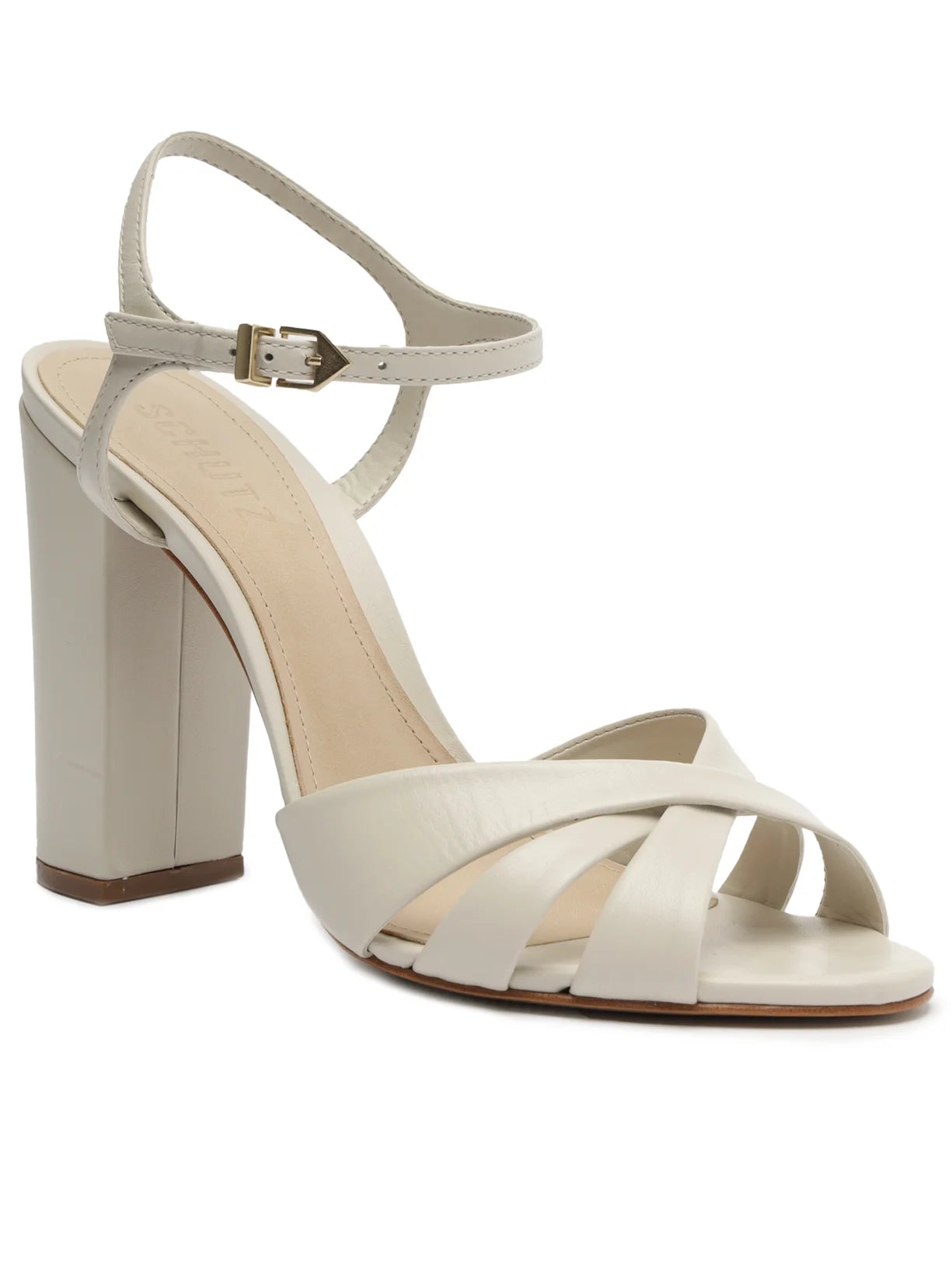 Schutz Keefa Block Leather Sandal
