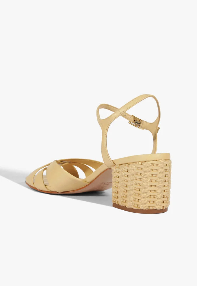 Schutz Keefa Mid Block Leather Sandal