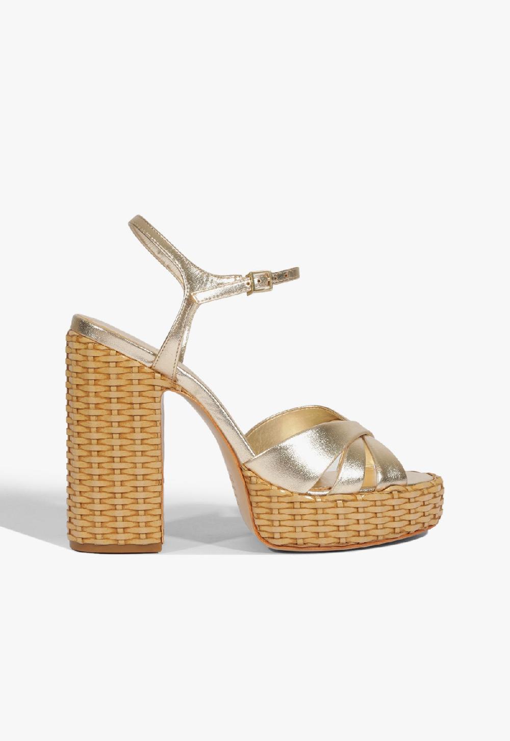 schutz Keefa Straw Sandal