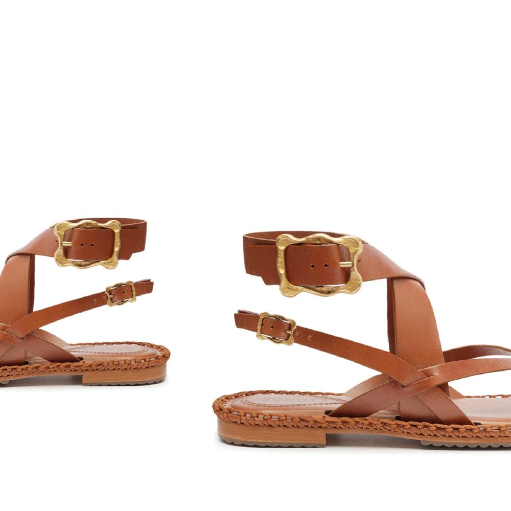 Schutz Keith Flat Leather Sandal