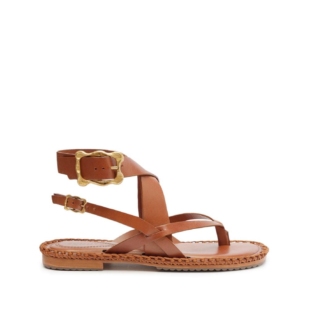 schutz Keith Flat Leather Sandal