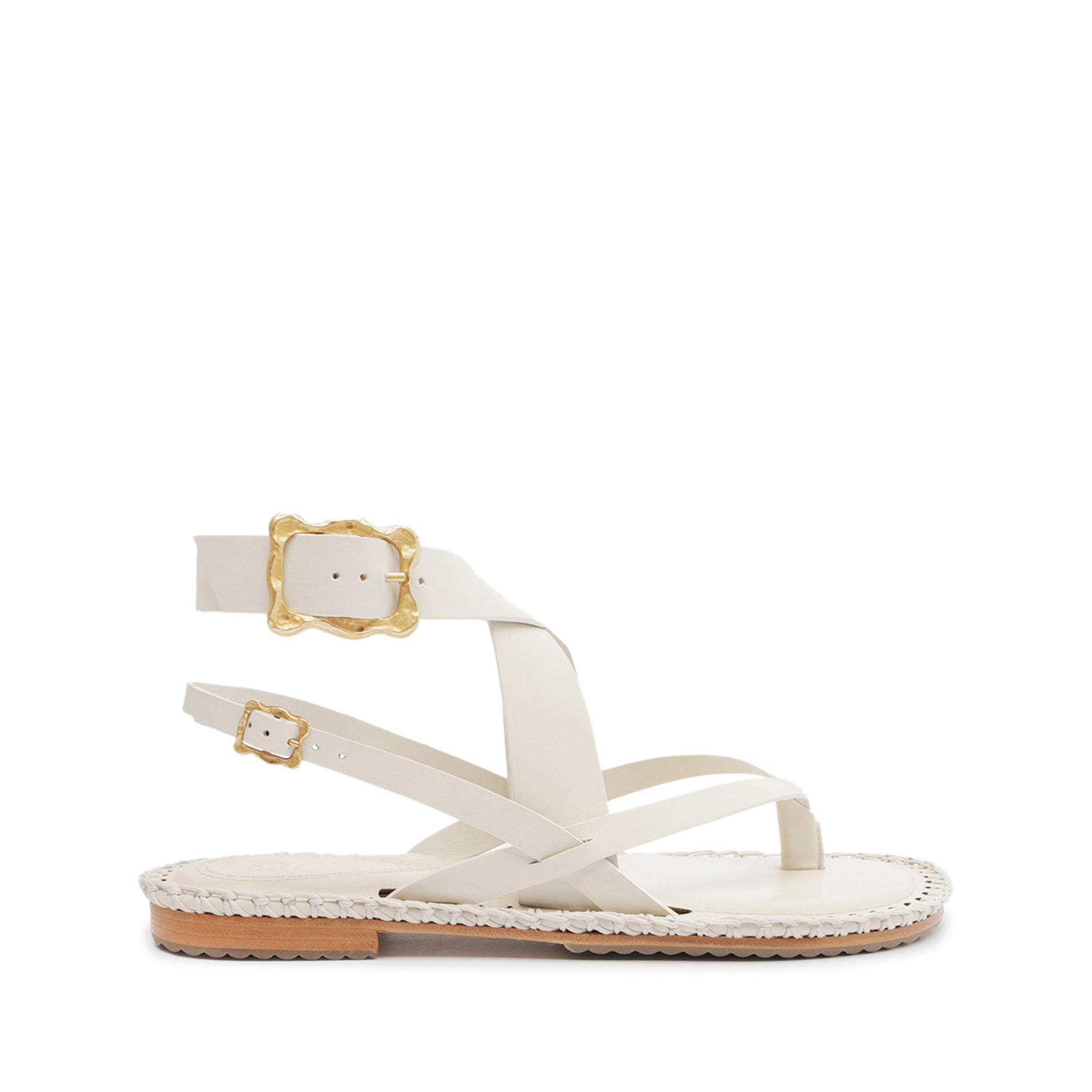 schutz Keith Flat Leather Sandal