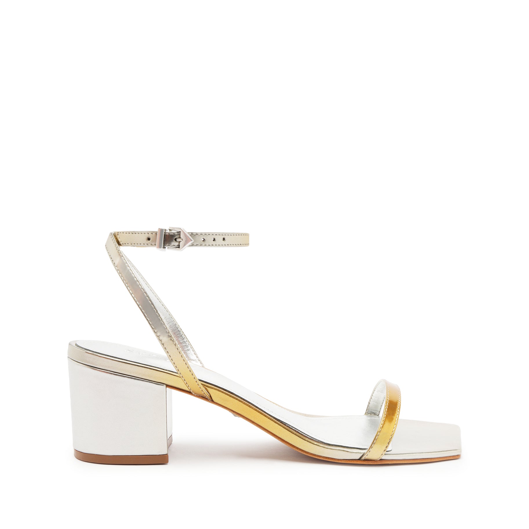 schutz Kendall Specchio Leather Sandal