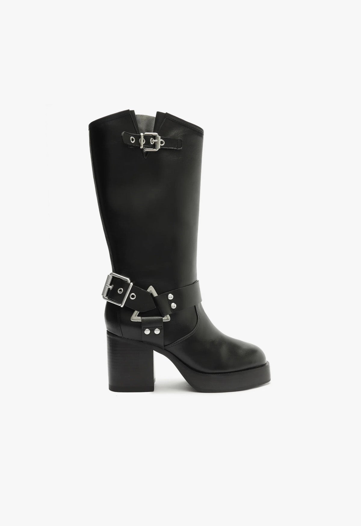 schutz Kiara Block Atanado Leather Boot