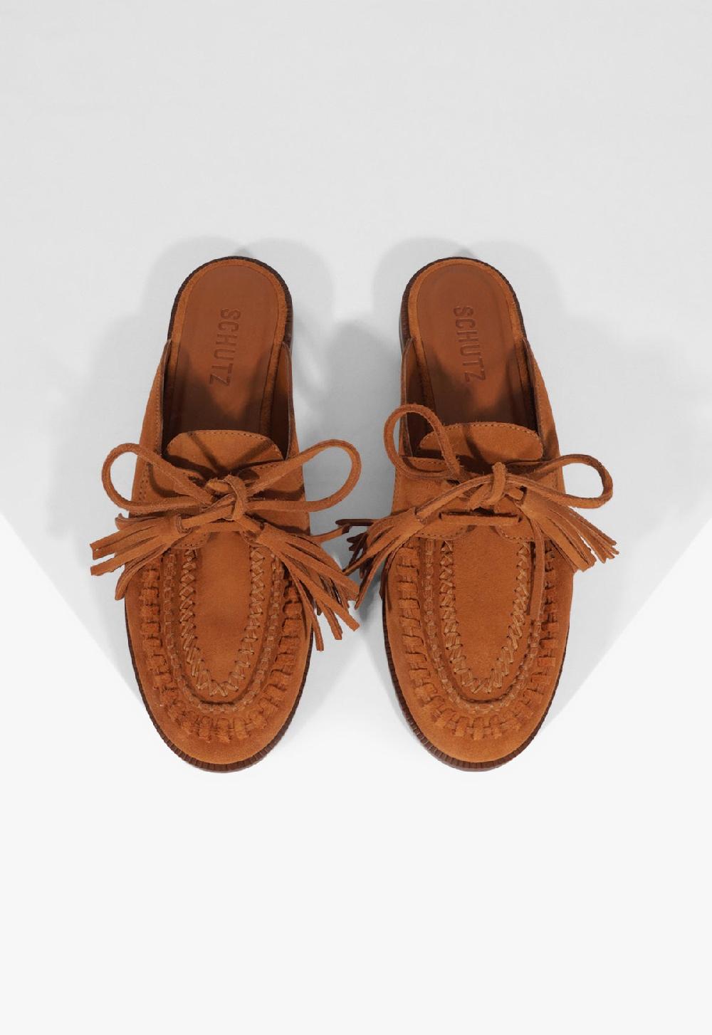 Schutz Kim Mule Suede Flat