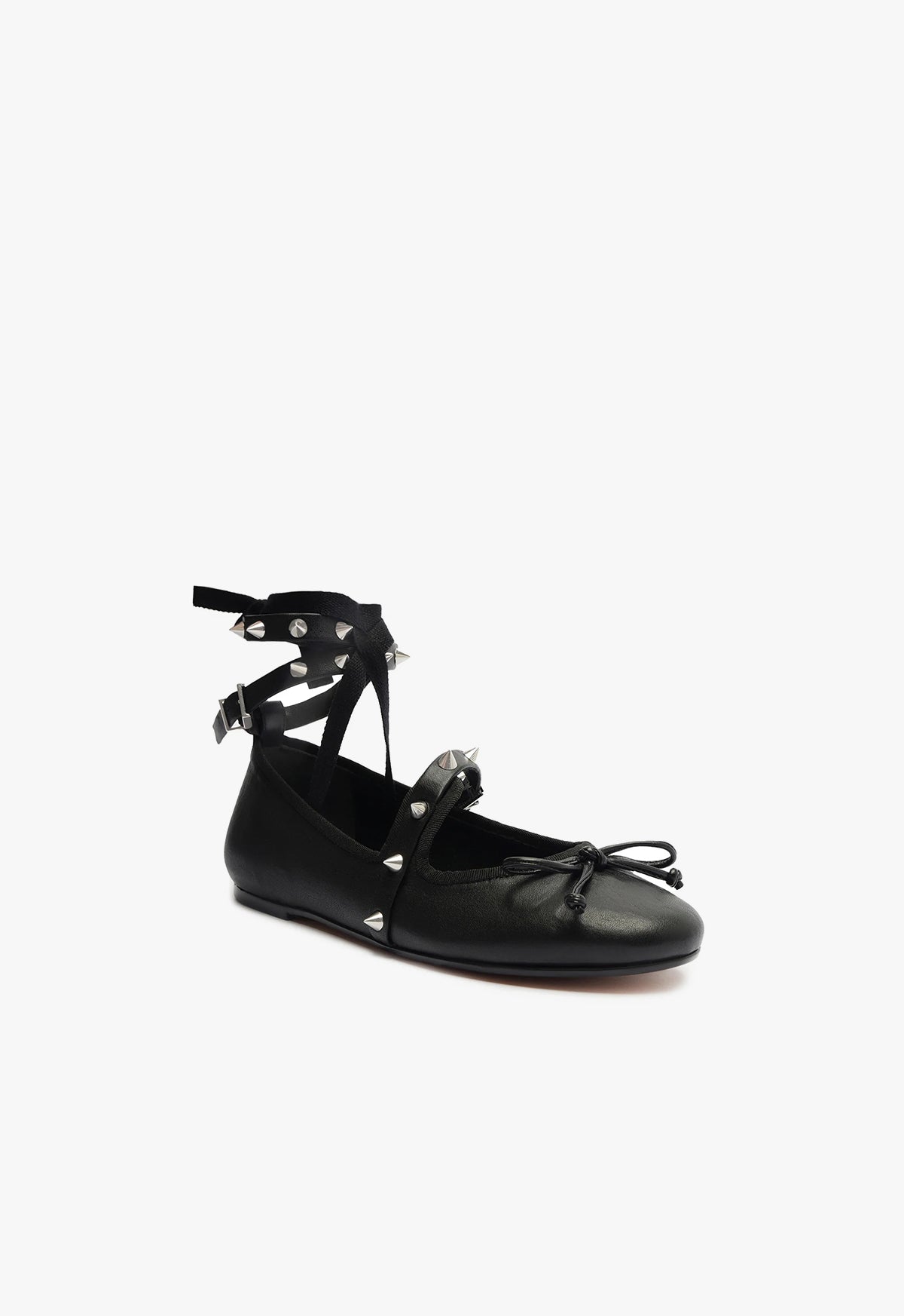 Schutz Larissa Lace Up Leather Flat