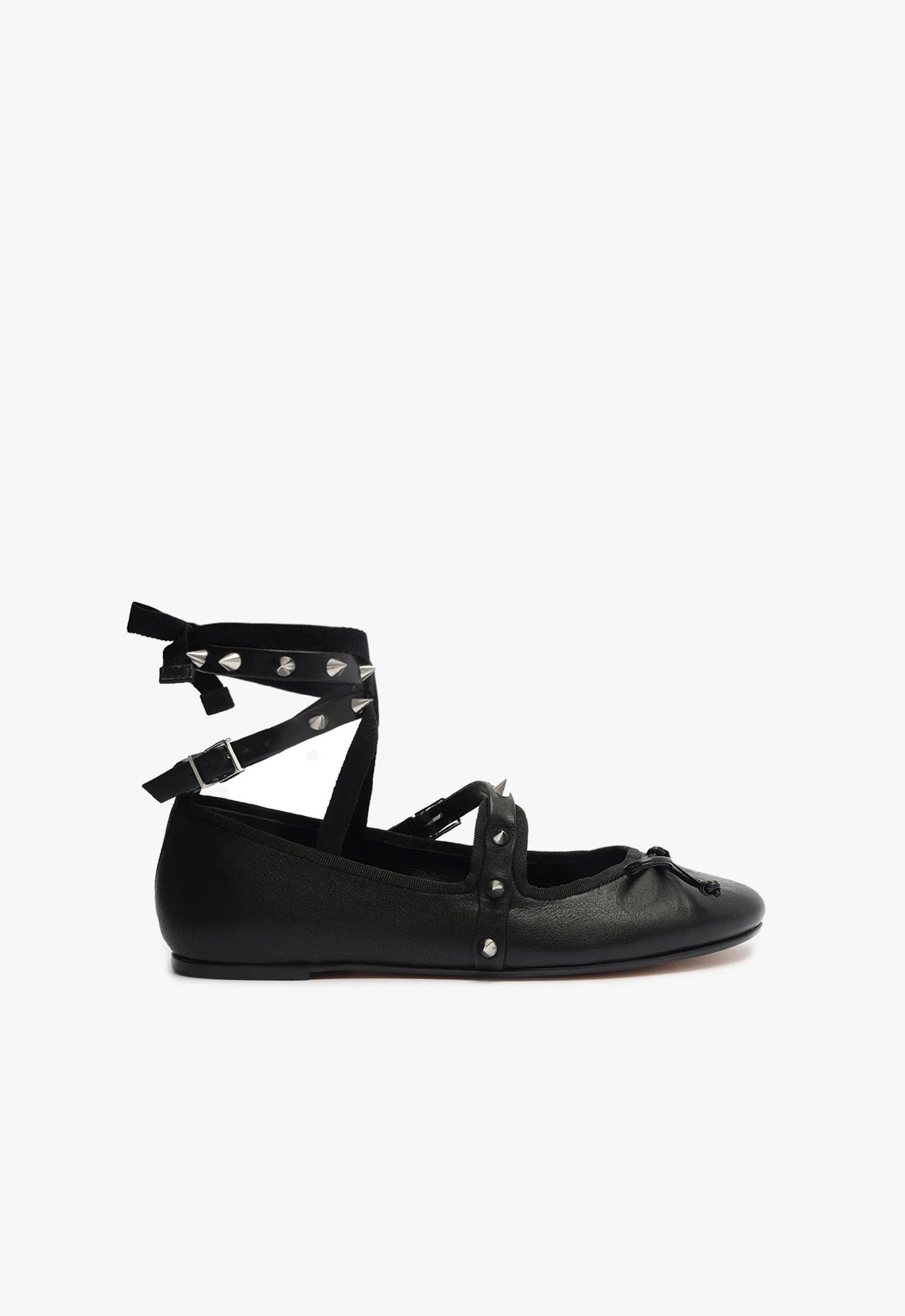 schutz Larissa Lace Up Leather Flat
