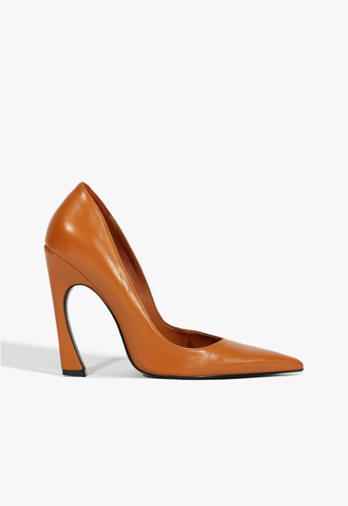 schutz Lexi High Sculptural Brown Pump