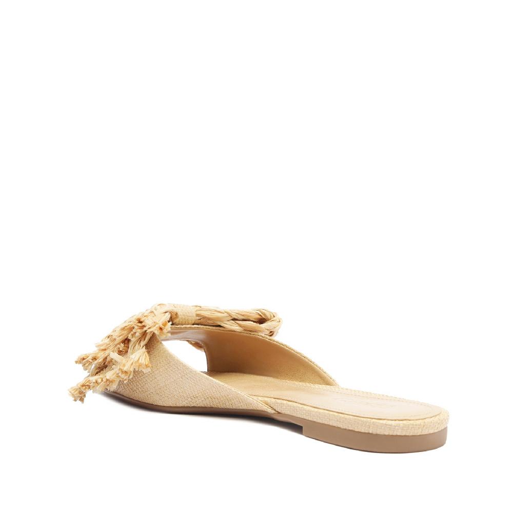 Schutz Lienne Straw Flat Sandal