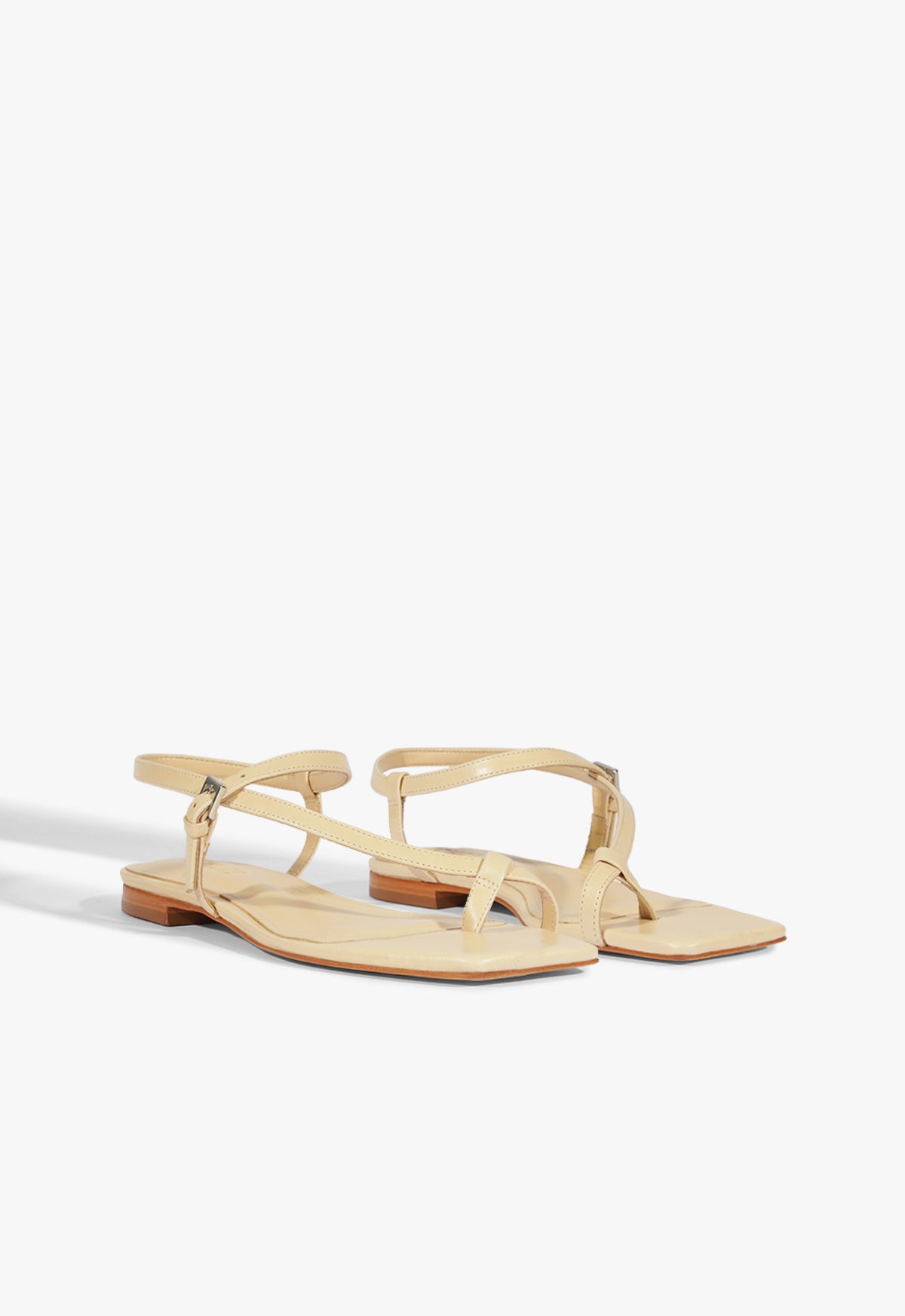 Schutz Lisa Beige Suede Flat Sandal