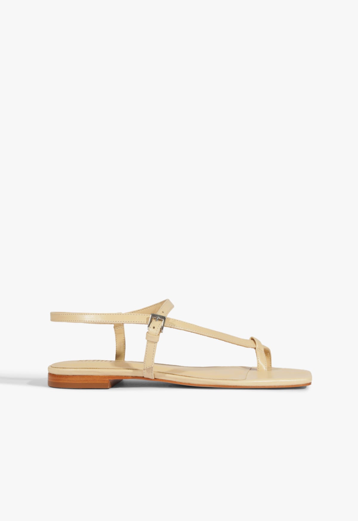schutz Lisa Beige Suede Flat Sandal