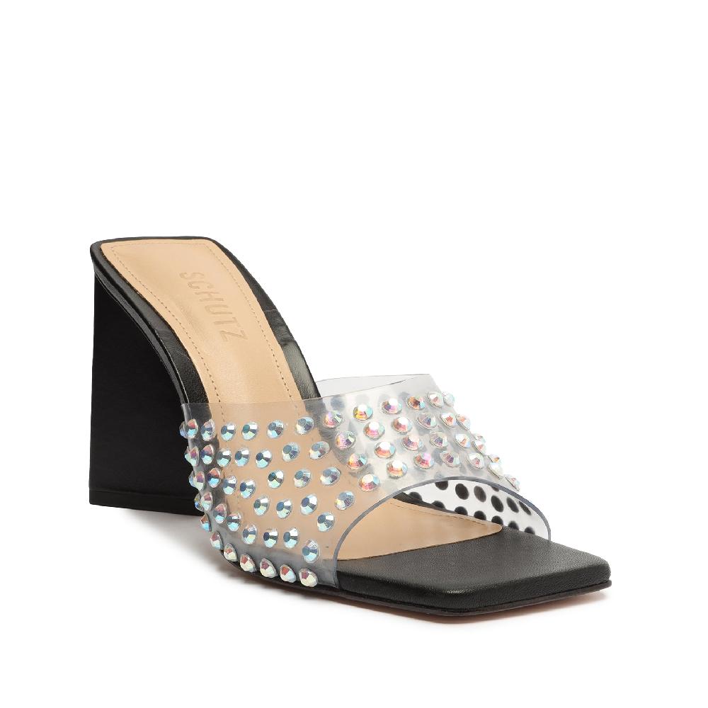 Schutz Lizah Crystal Vinyl Sandal