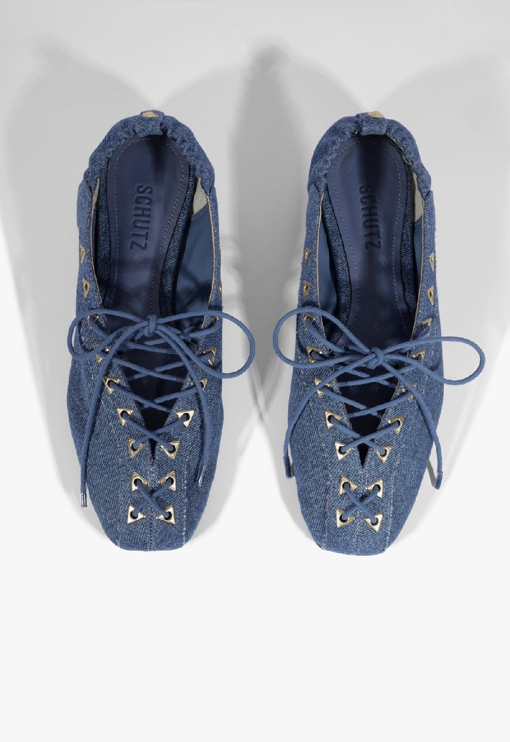 Schutz Lola Fabric Flat