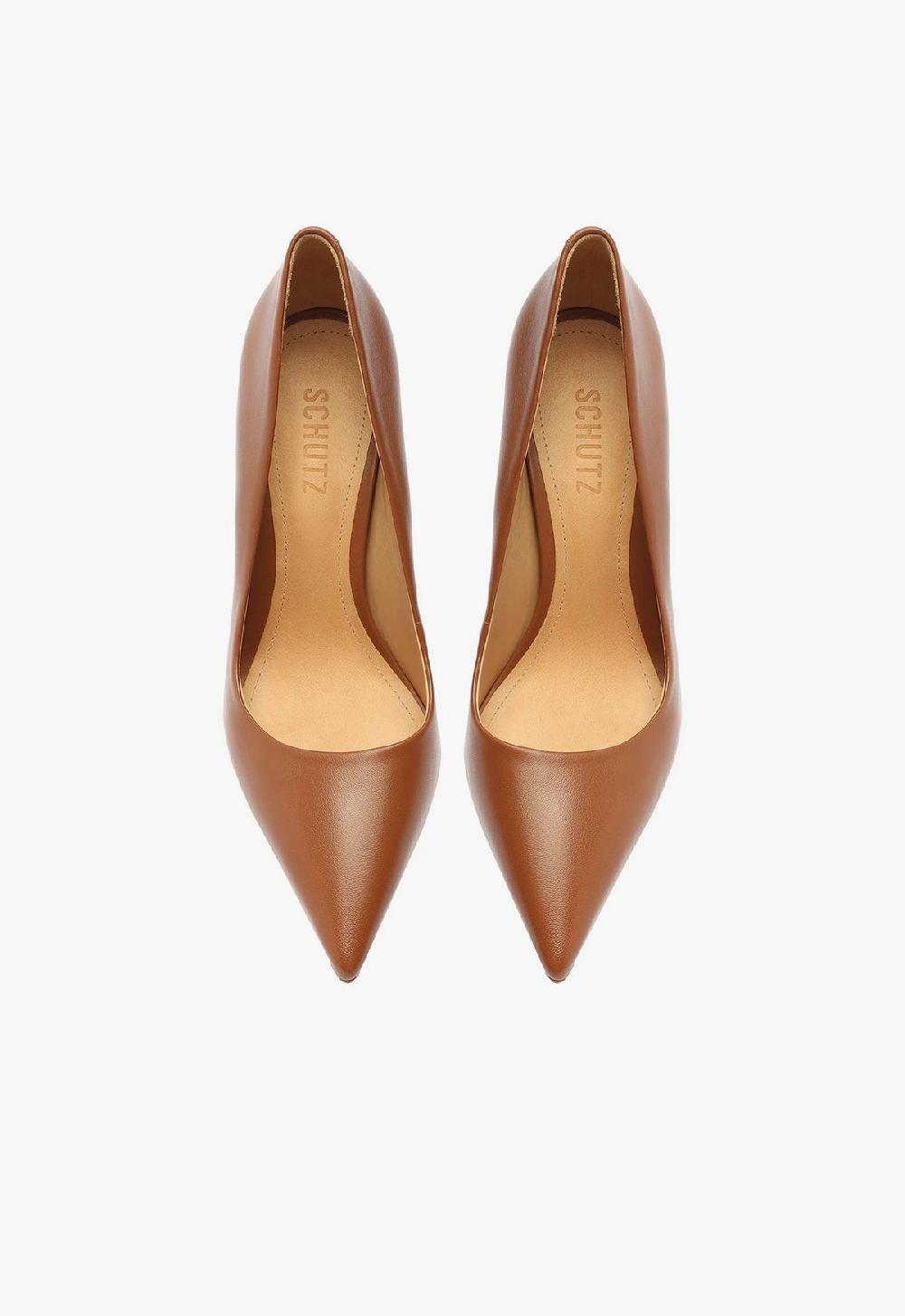 Schutz Lou High Stiletto Brown Pump