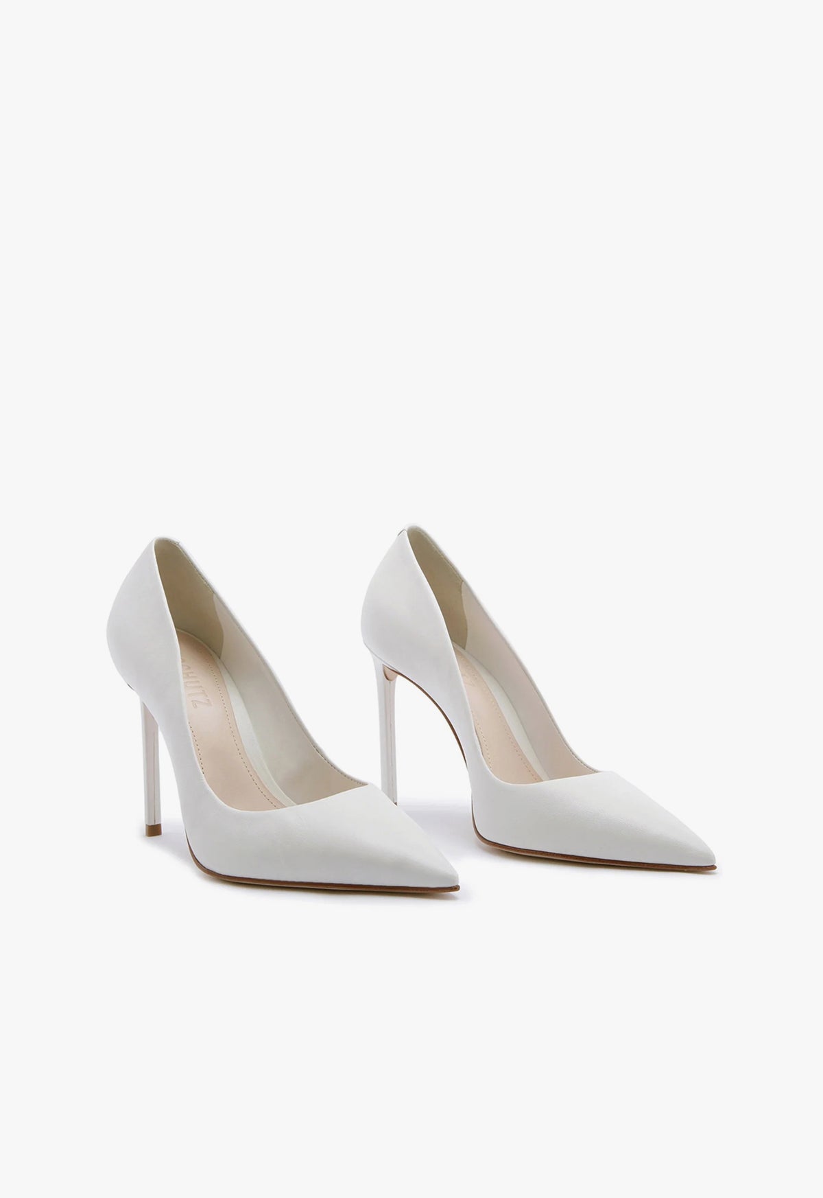 Schutz Lou High Stiletto White Pump