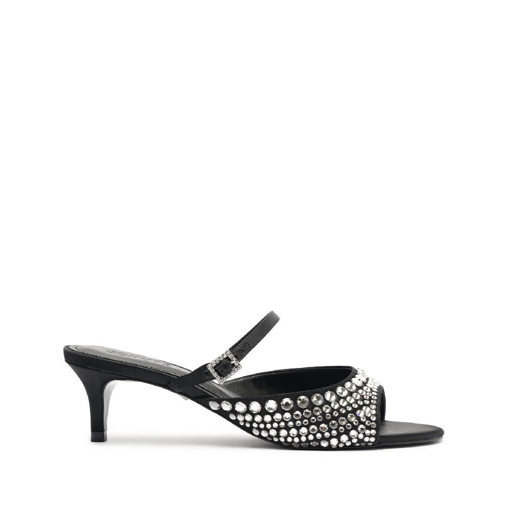 schutz Louise Low Satin Sandal