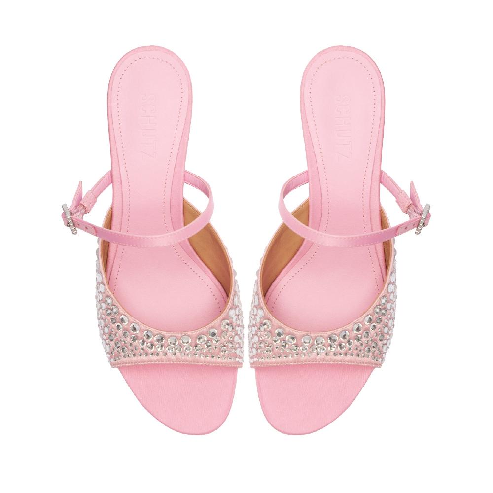 Schutz Louise Low Satin Sandal