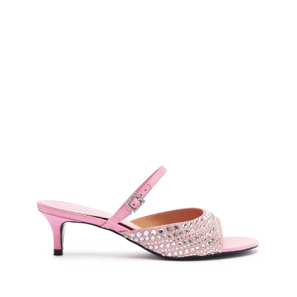 schutz Louise Low Satin Sandal