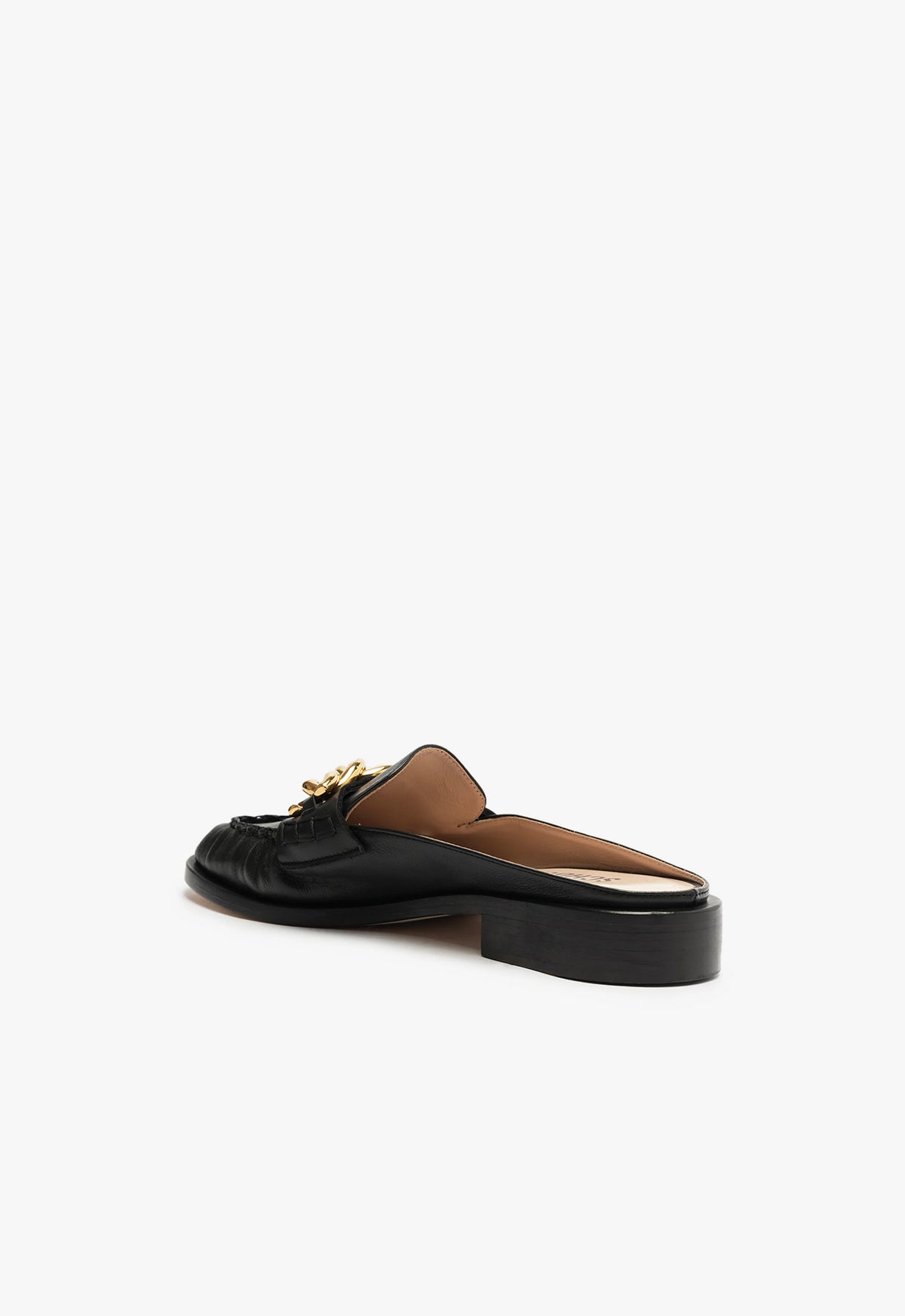 Schutz Luca Chain Leather Flat