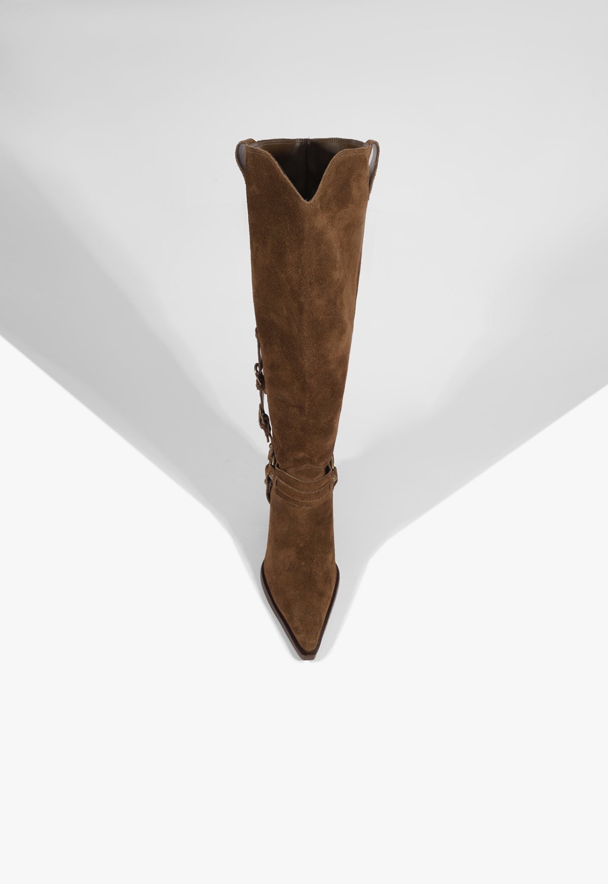 Schutz Maine Up Buckle Suede Boot