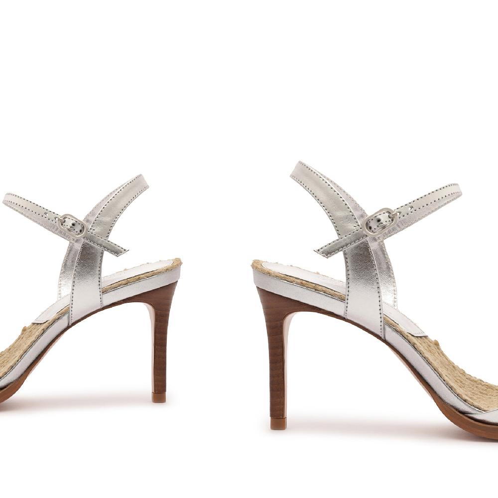 Schutz Marbella Mid Metallic Leather Sandal